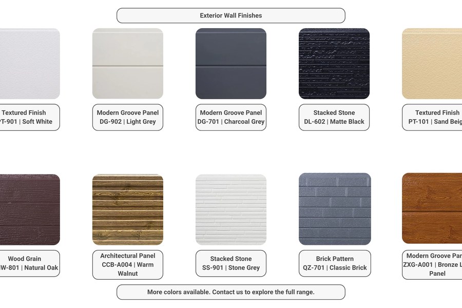 Prefab home exterior color options