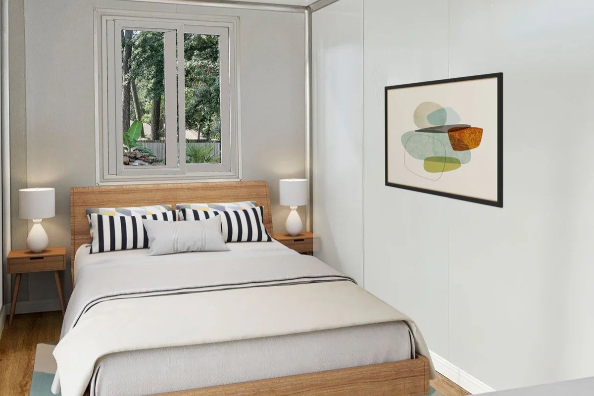 Prefab home master bedroom
